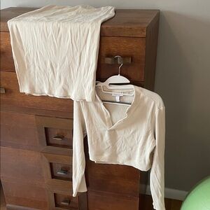 Isabel Maternity by Ingrid & Isabel Cream Skirt Set